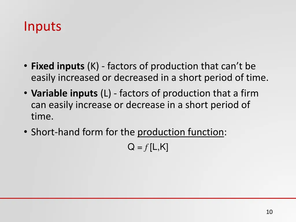 inputs