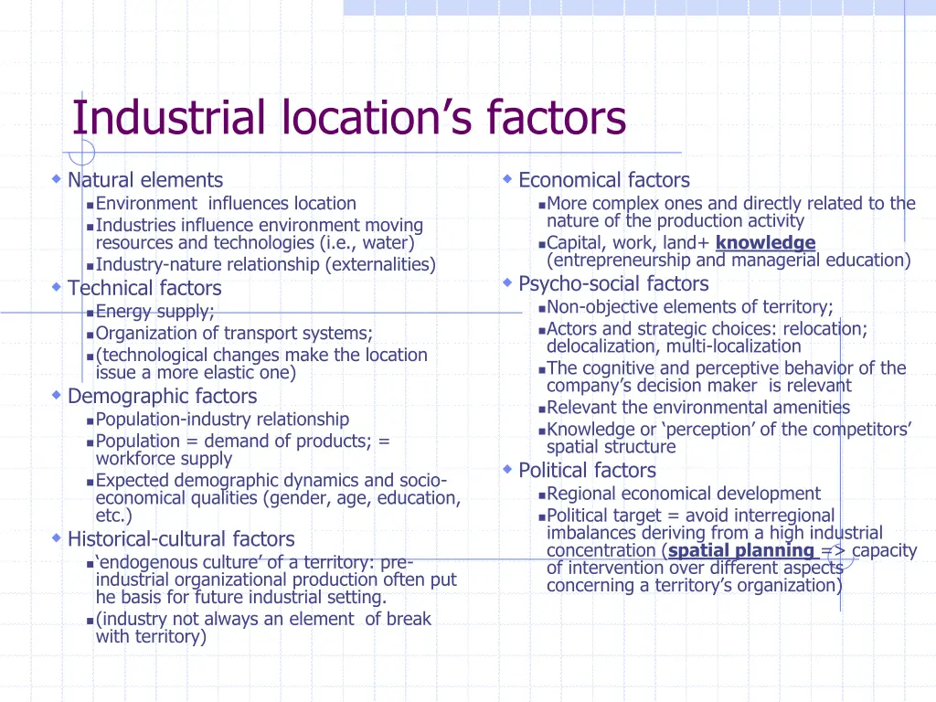 industrial location s factors