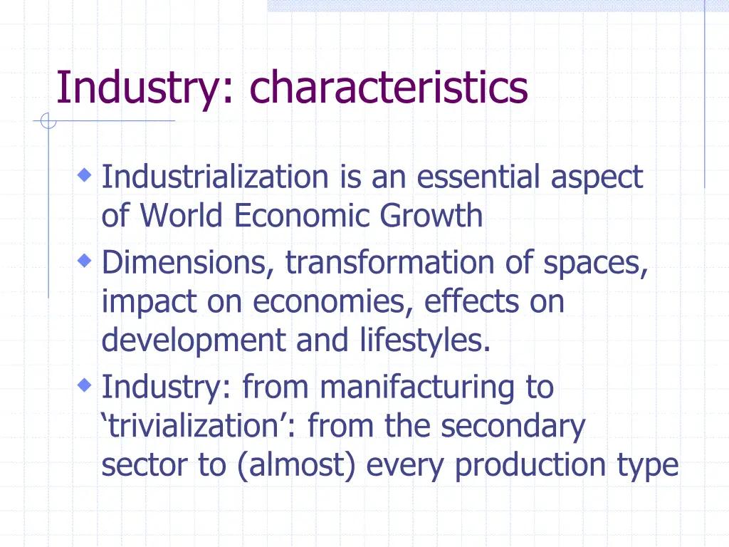 industry characteristics