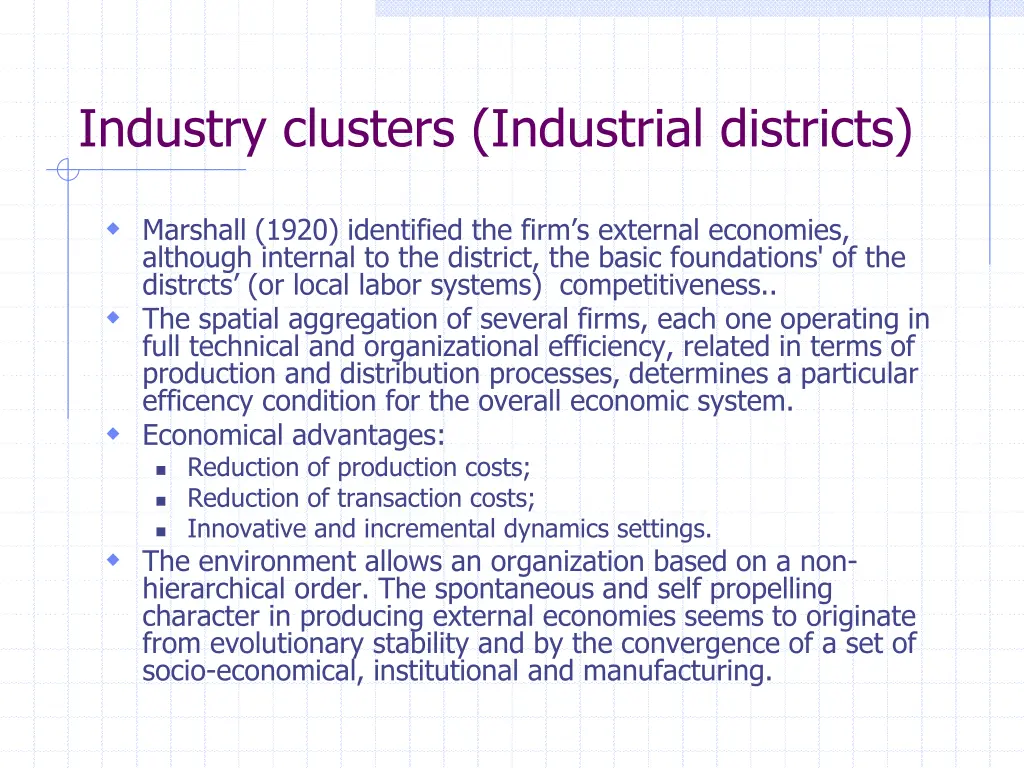 industry clusters industrial districts 1