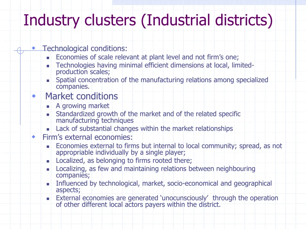 industry clusters industrial districts 2