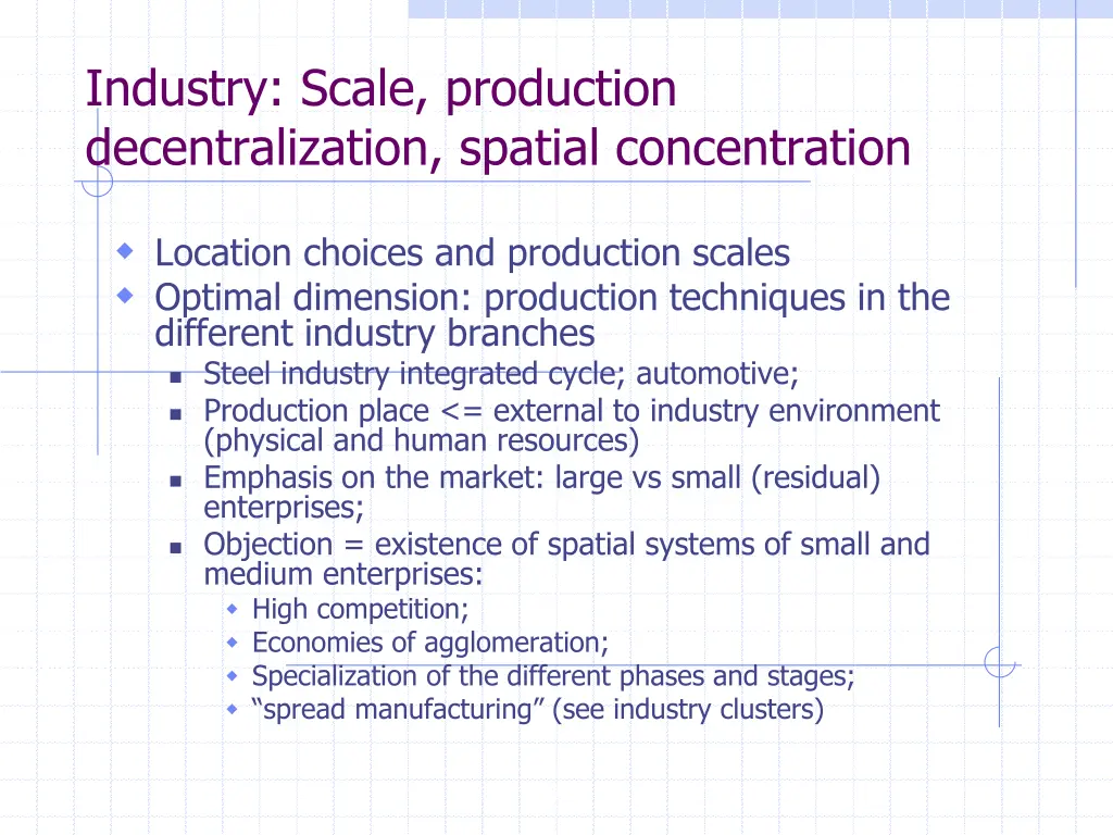 industry scale production decentralization