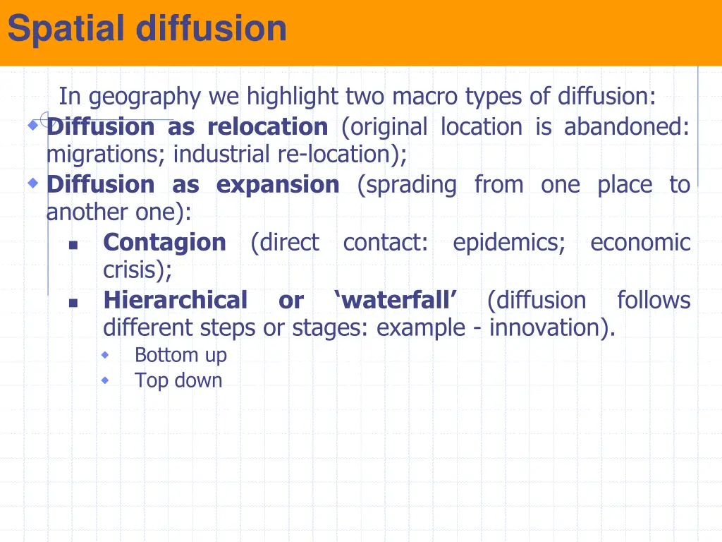 spatial diffusion