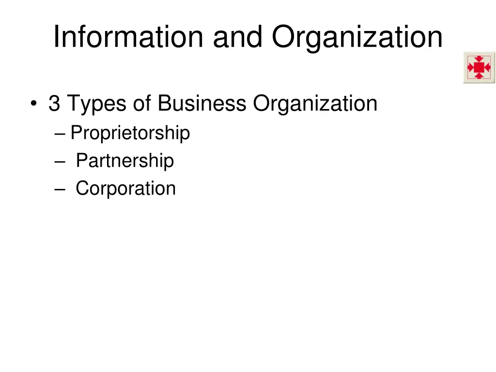 information and organization