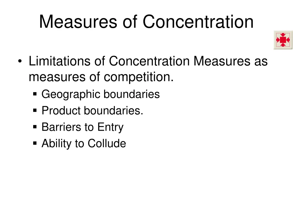 measures of concentration 2
