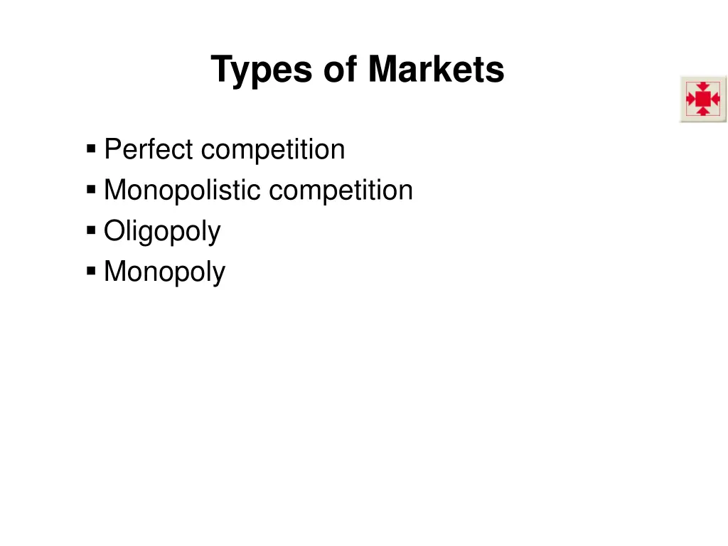 types of markets