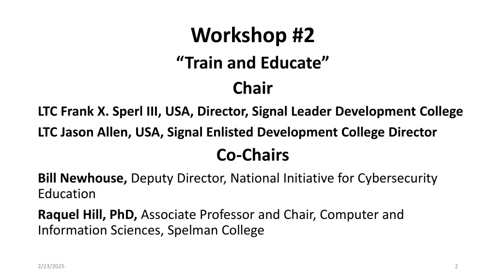 workshop 2 train and educate chair