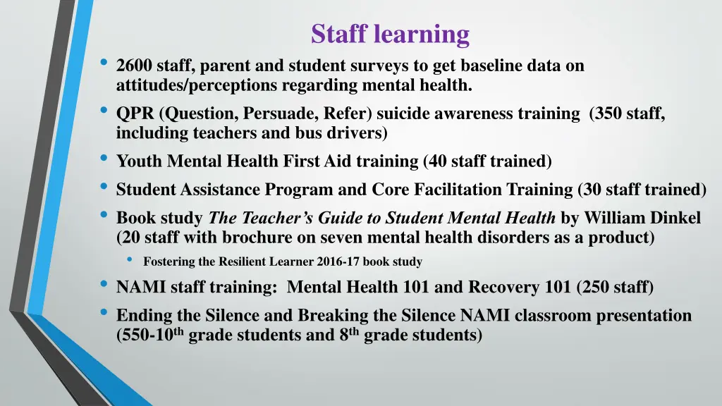 staff learning