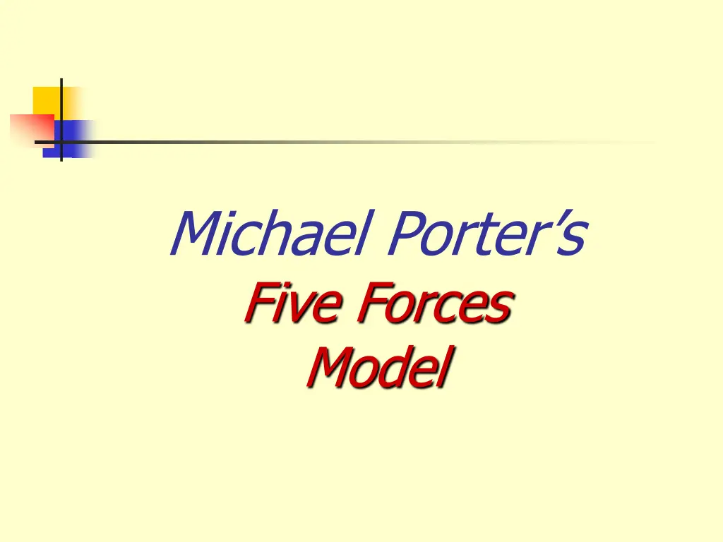 michael porter s five forces model