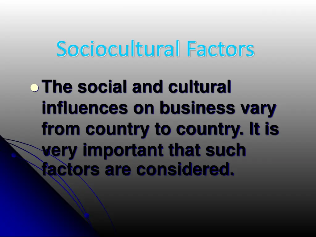 sociocultural factors