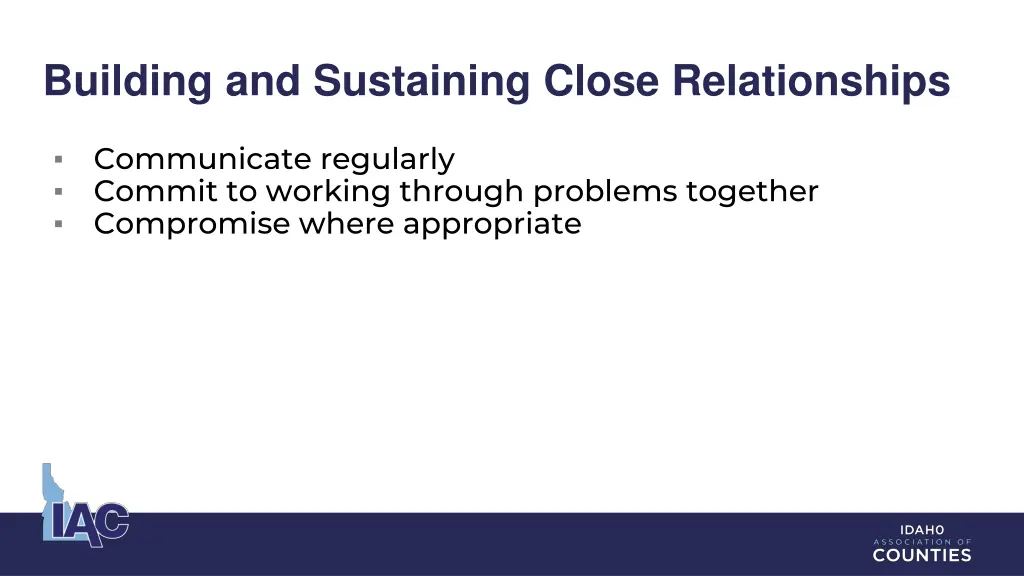 building and sustaining close relationships