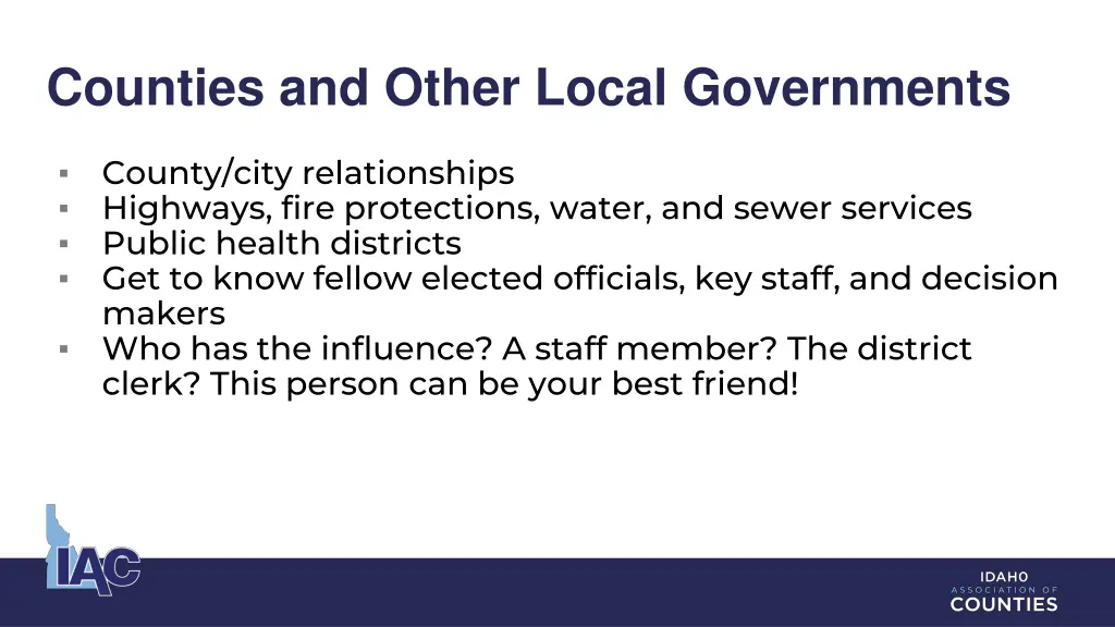 counties and other local governments