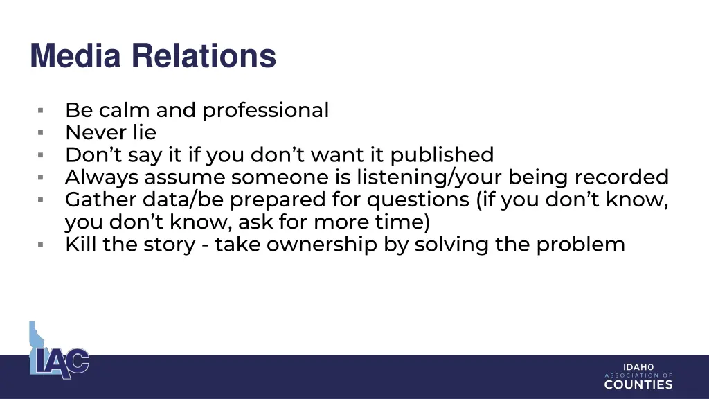 media relations