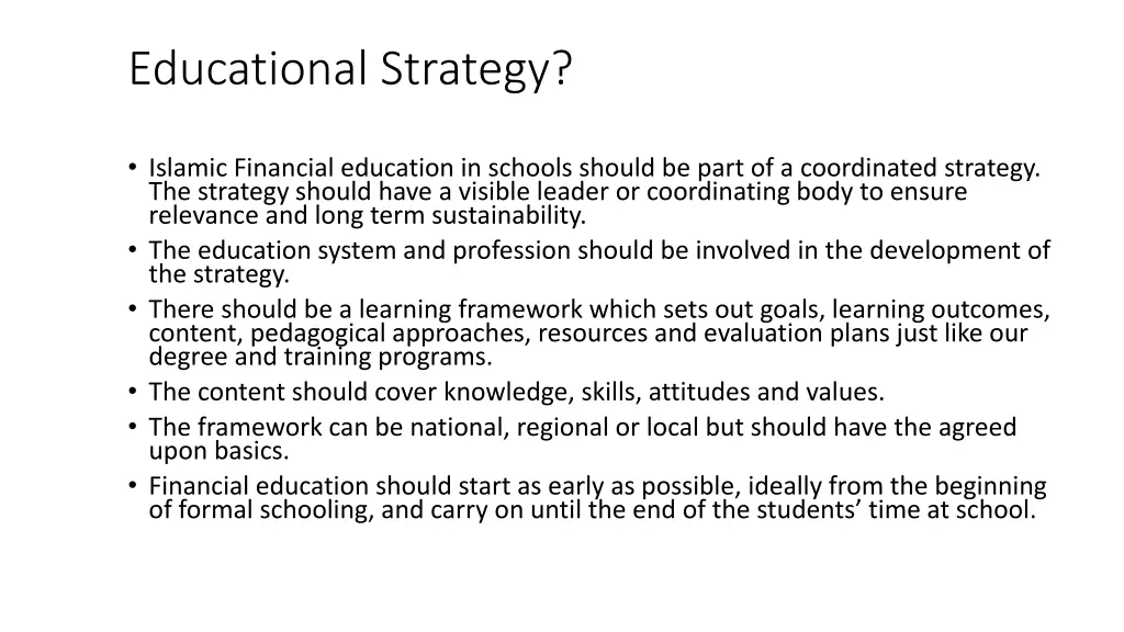 educational strategy