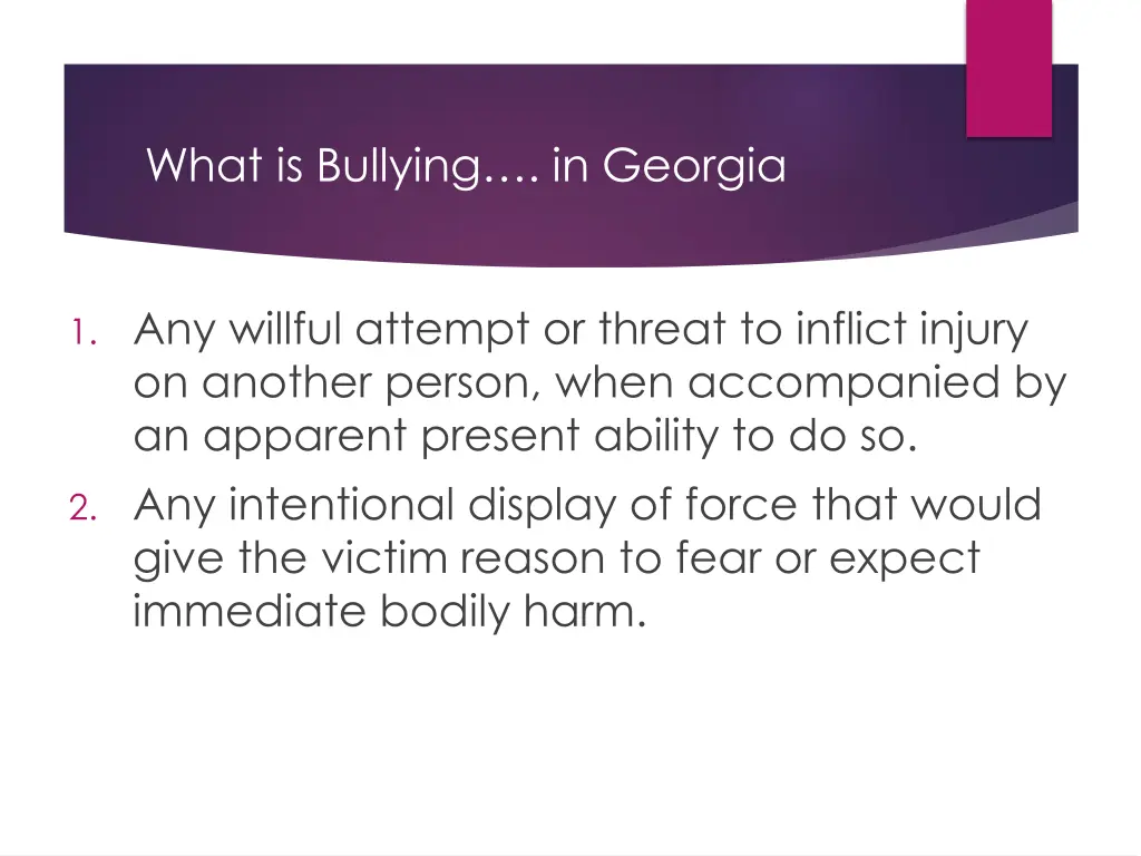 what is bullying in georgia