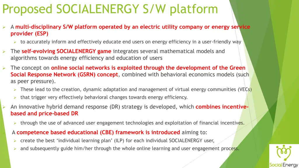 proposed socialenergy s w platform