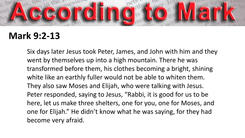 mark 9 2 13