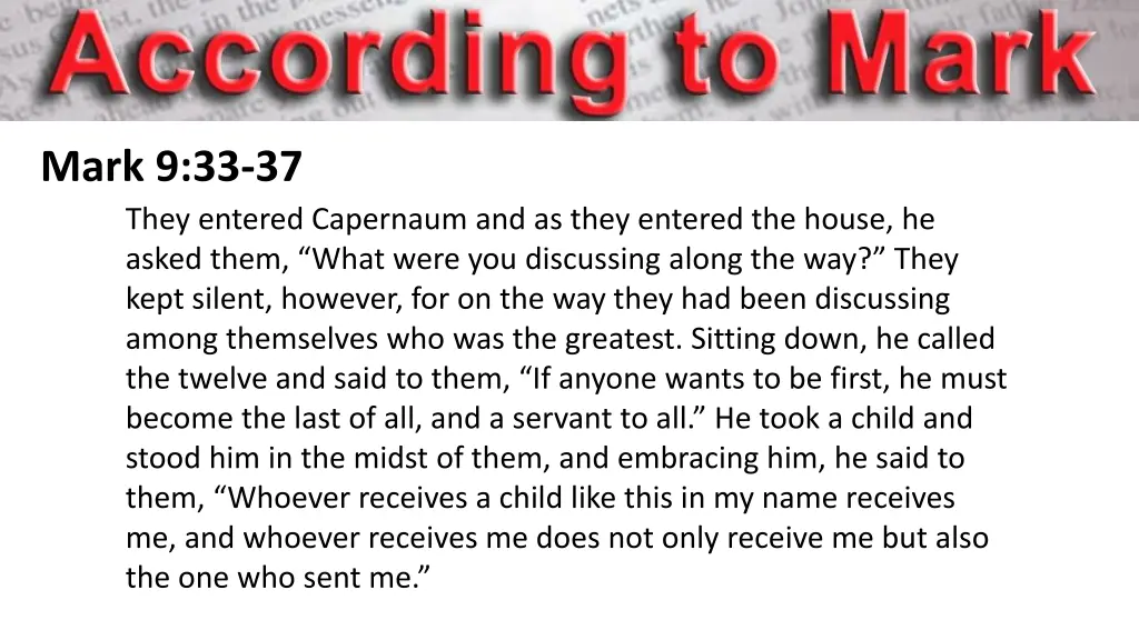 mark 9 33 37 they entered capernaum and as they