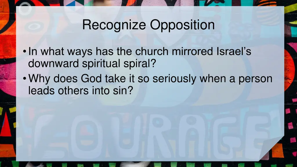 recognize opposition 2