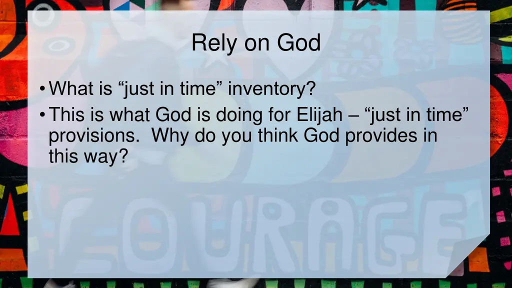 rely on god 1
