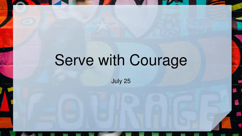 serve with courage 1