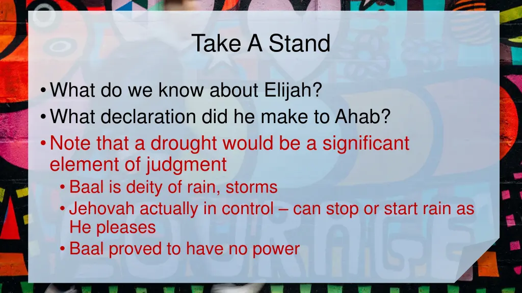 take a stand