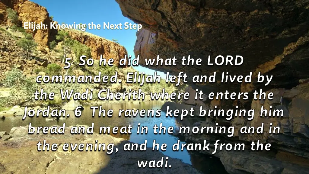 elijah knowing the next step 2