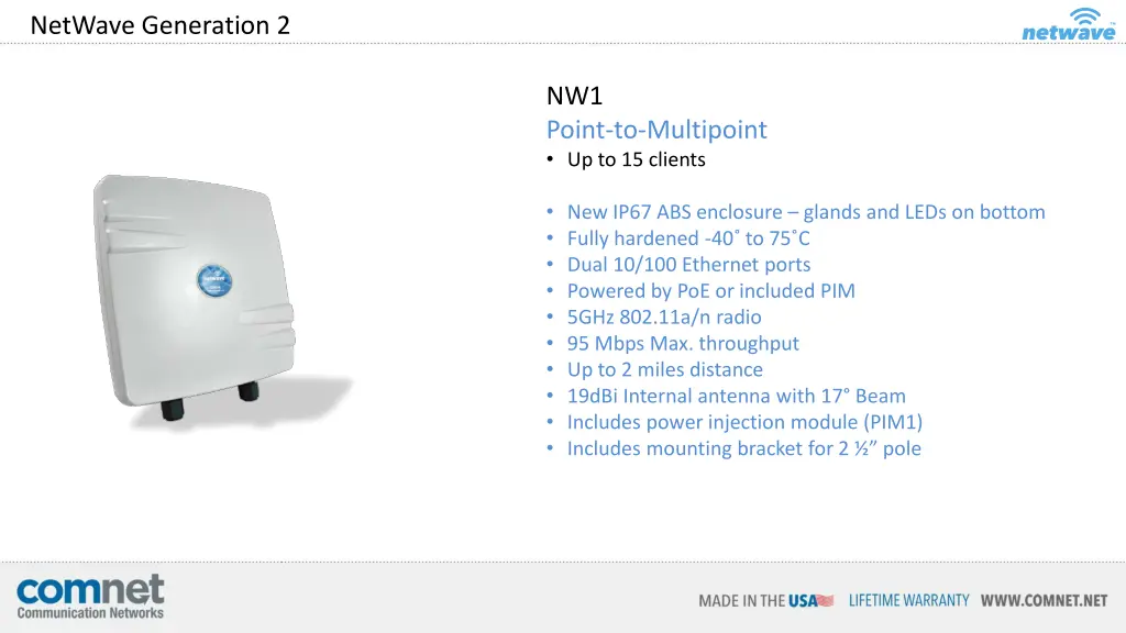 industrially hardened point to multipoint 2