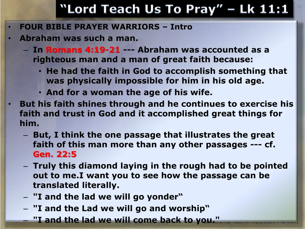 lord teach us to pray lk 11 1 3