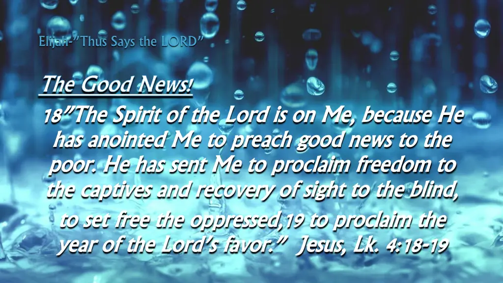 elijah thus says the lord 10