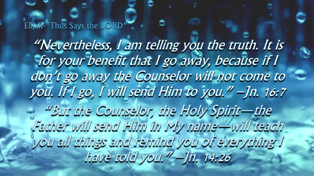elijah thus says the lord 13