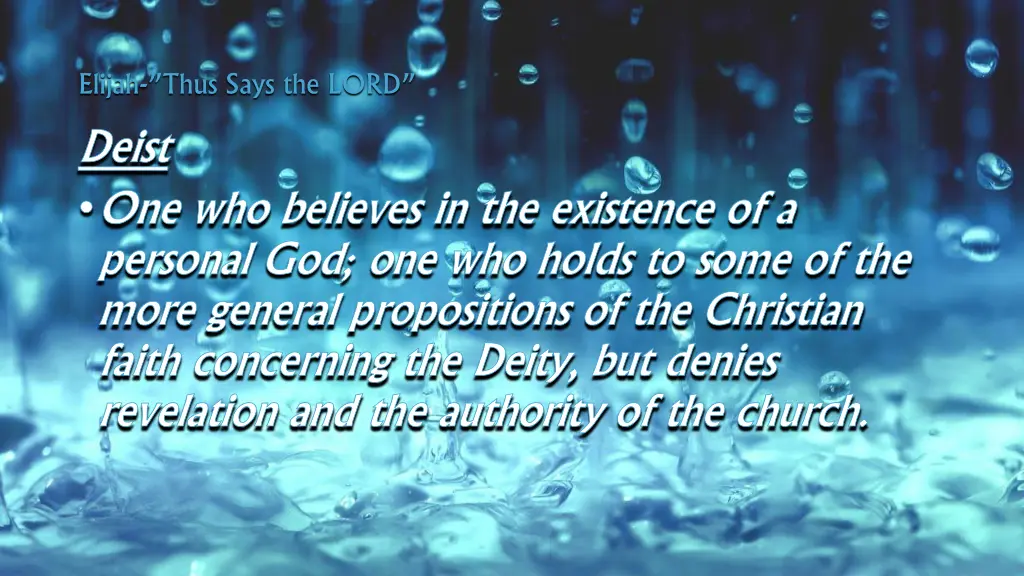 elijah thus says the lord 15