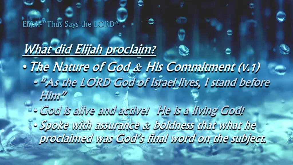 elijah thus says the lord 17