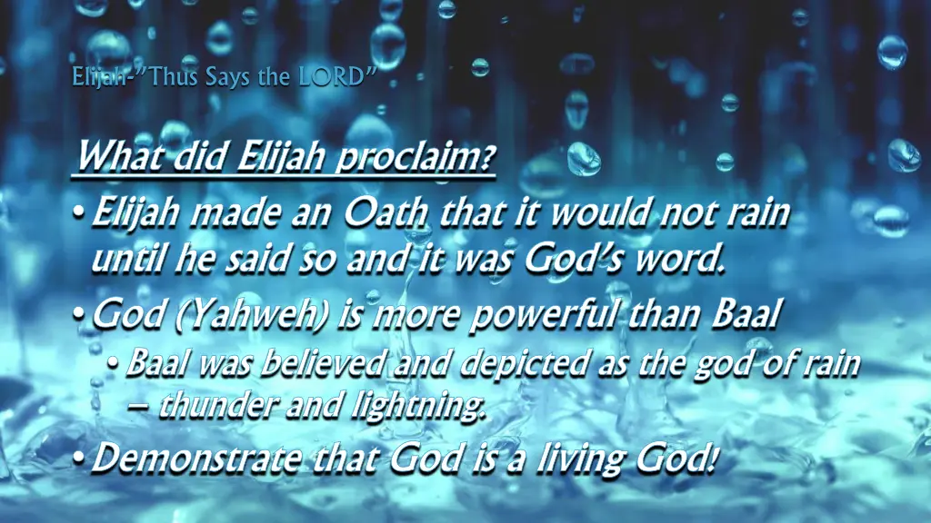 elijah thus says the lord 19