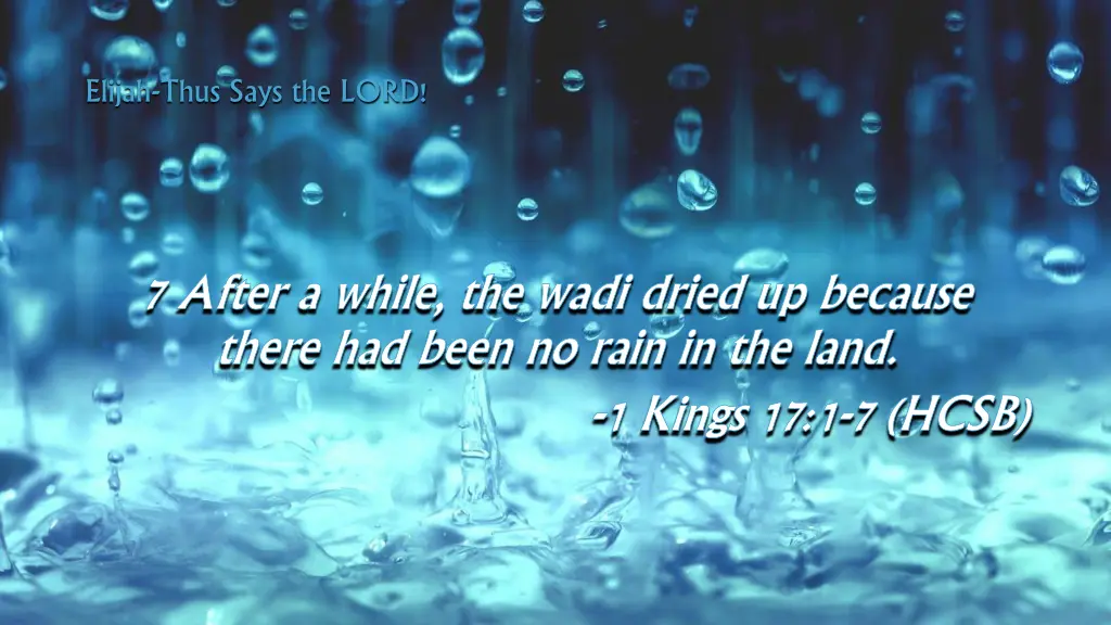 elijah thus says the lord 2