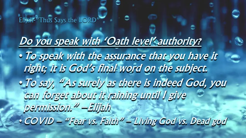 elijah thus says the lord 20