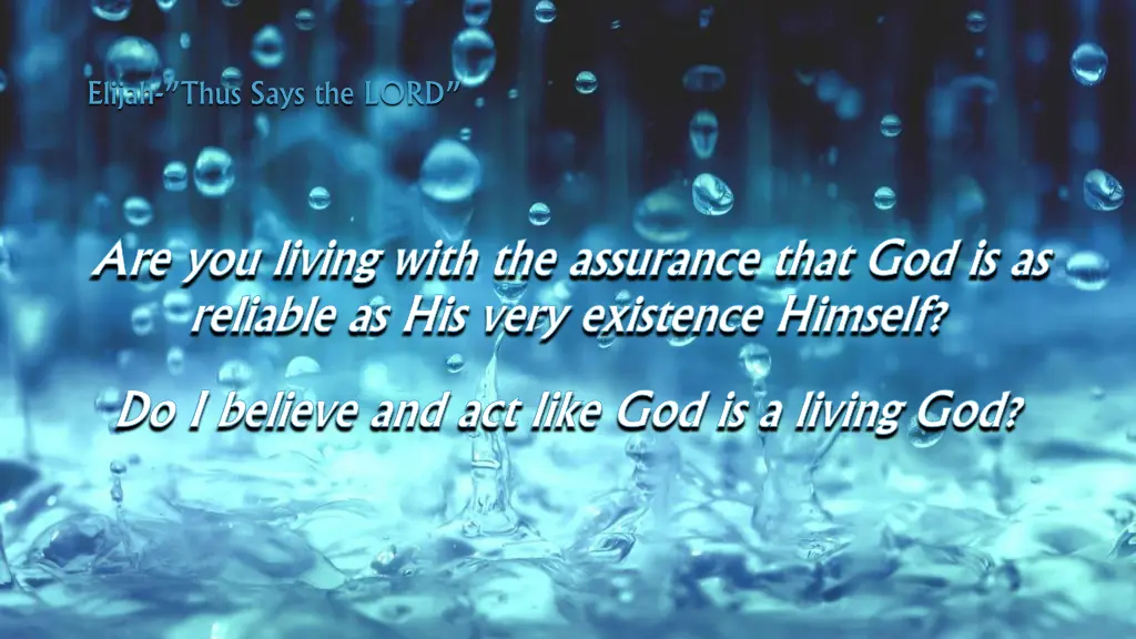 elijah thus says the lord 23