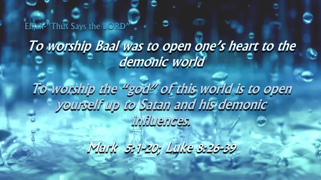 elijah thus says the lord 4