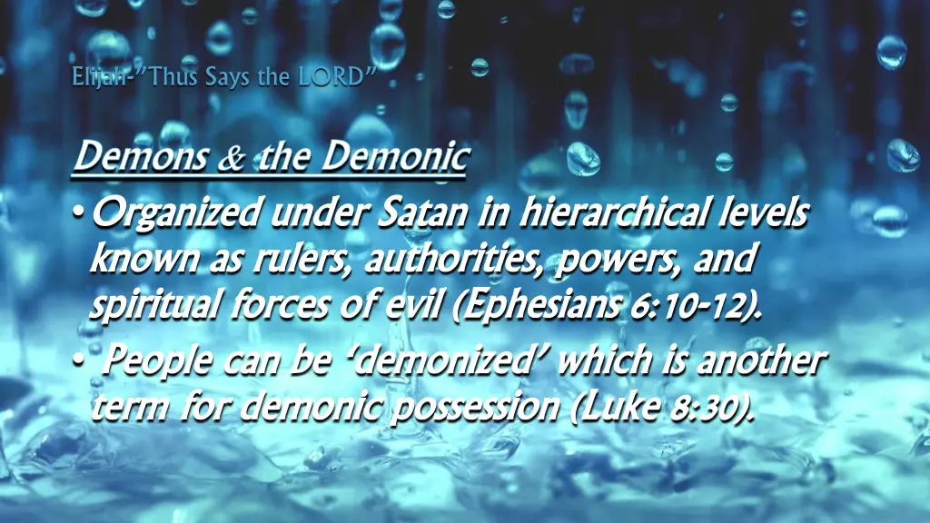 elijah thus says the lord 5