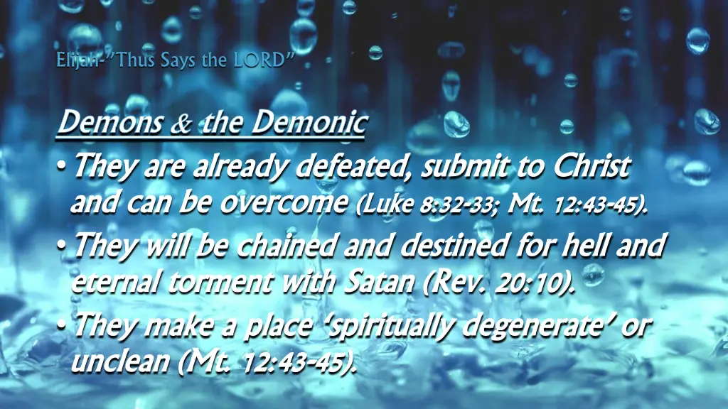 elijah thus says the lord 8
