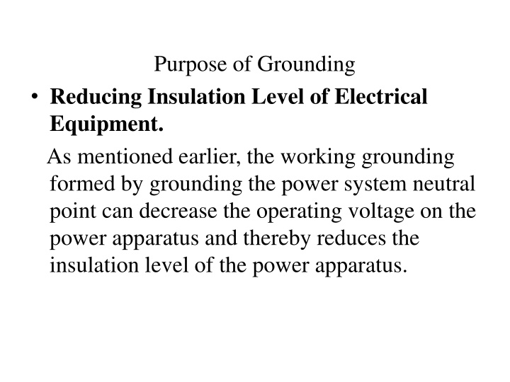 purpose of grounding