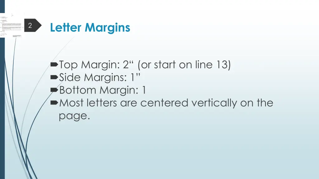 letter margins
