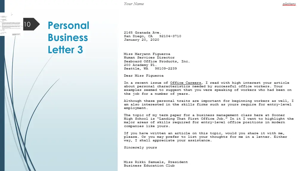 personal business letter 3