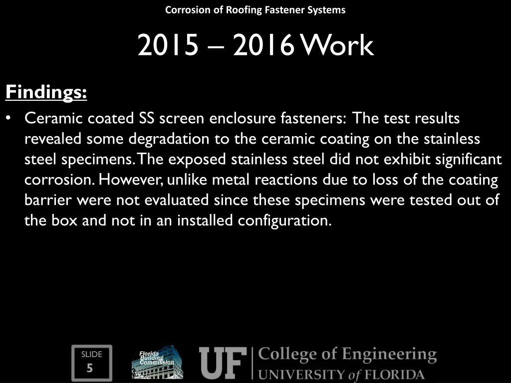 corrosion of roofing fastener systems 2015 2016 3
