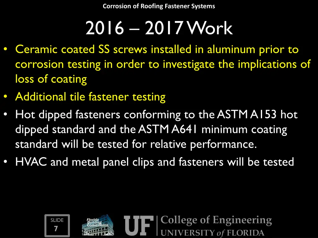 corrosion of roofing fastener systems 2016 2017 1