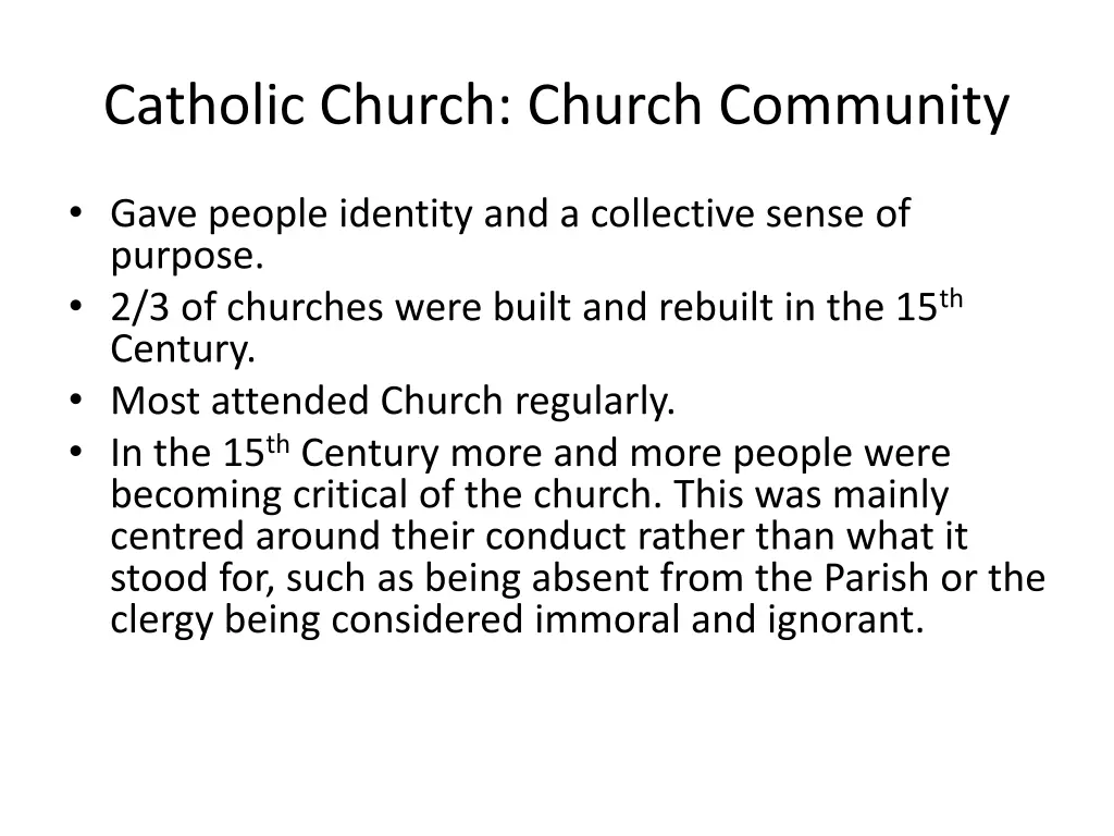 catholic church church community