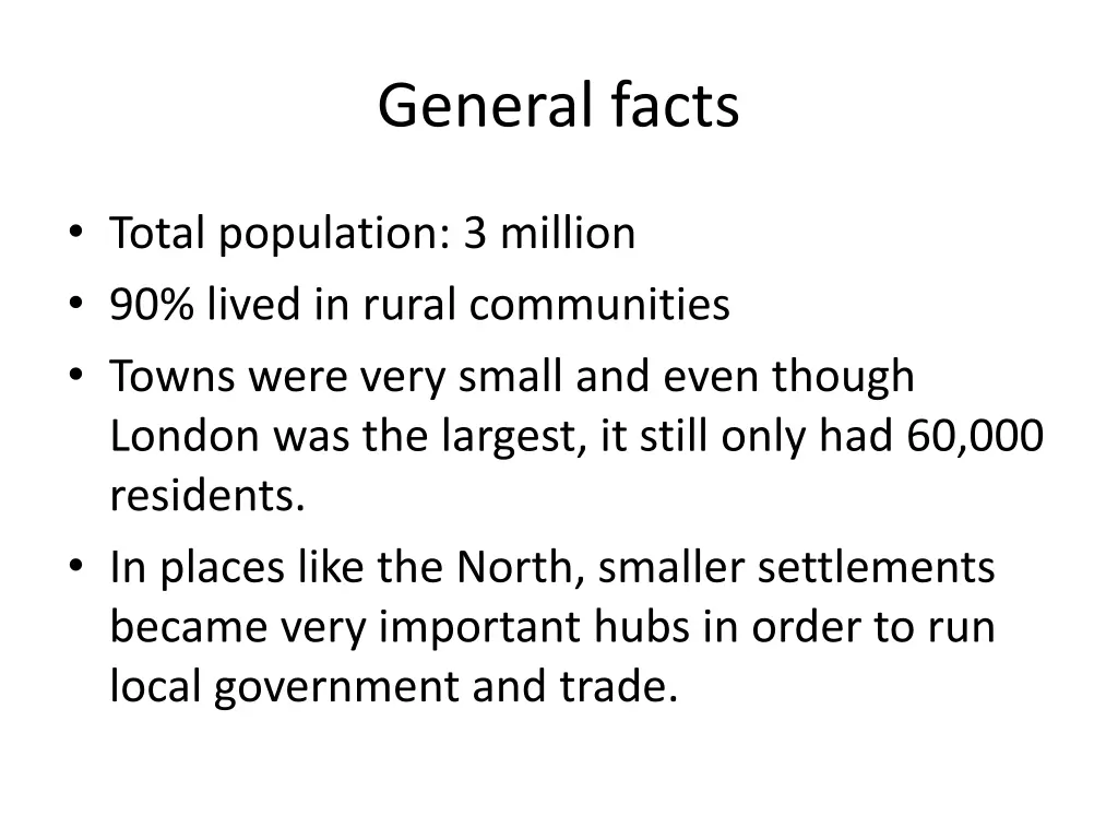 general facts