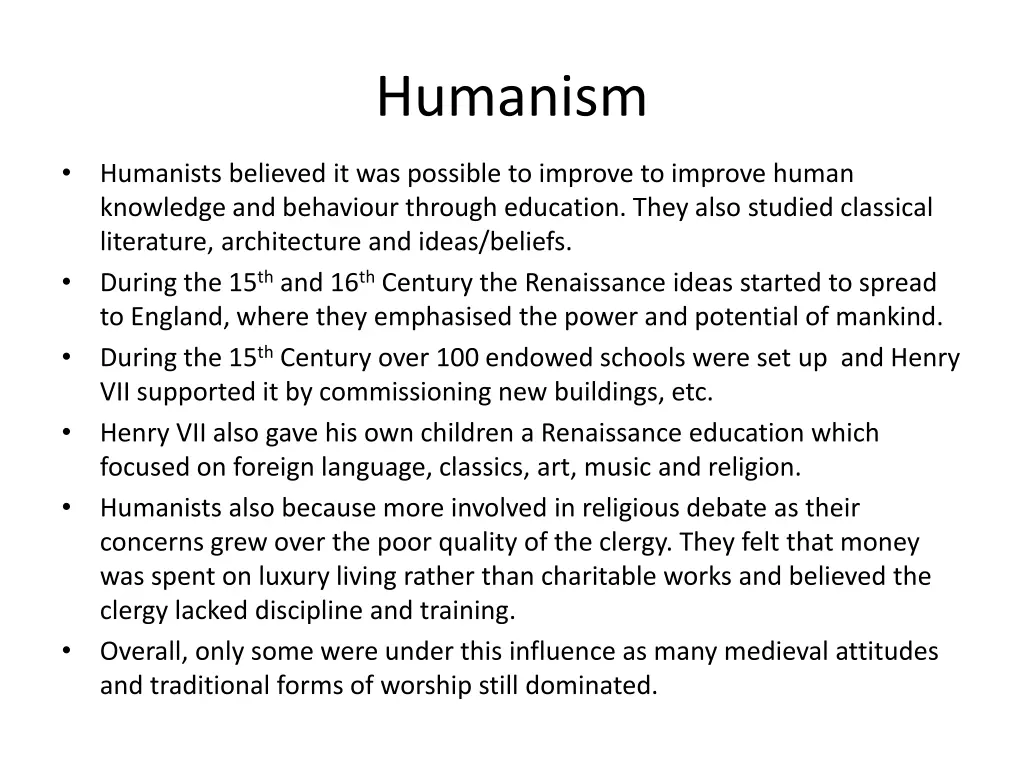 humanism