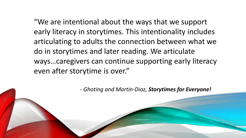 we are intentional about the ways that we support