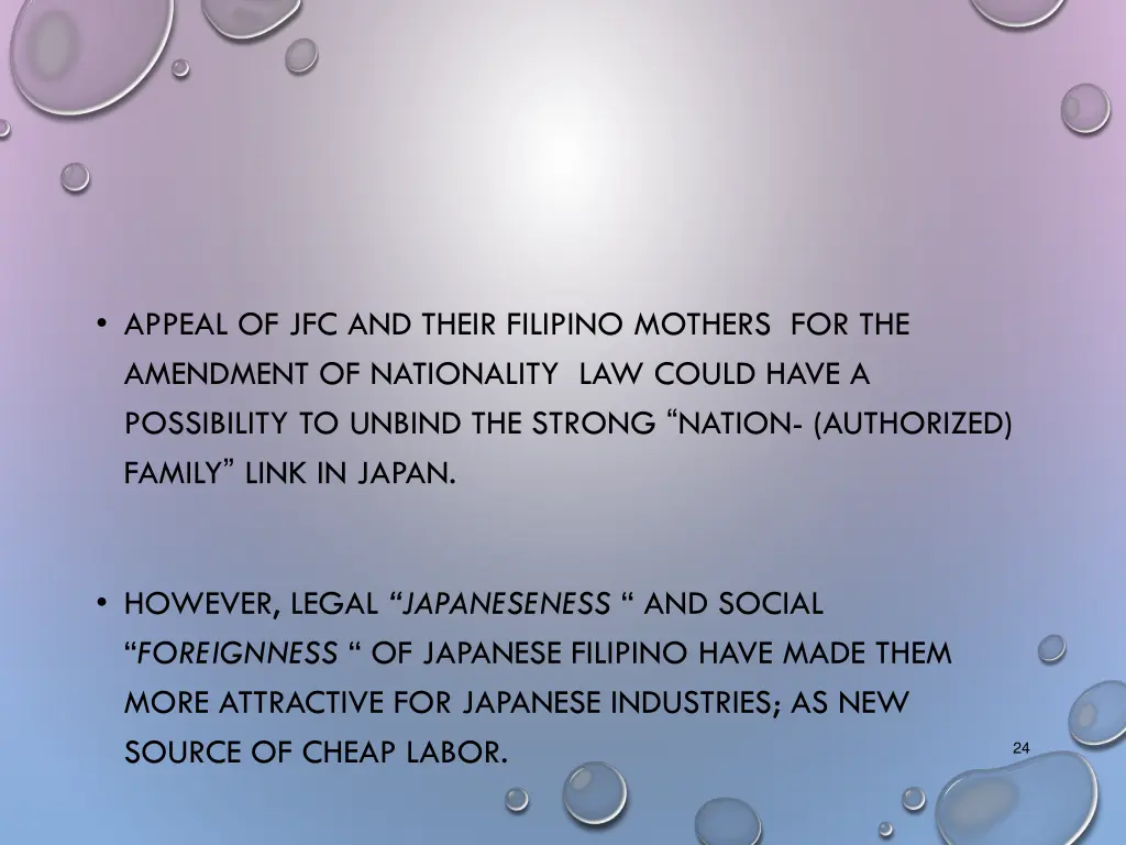appeal of jfc and their filipino mothers